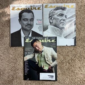ESQUIRE MAGAZINE Lot Of 3 Sept, Oct, Nov 2025 Issues Featuring Leo & George